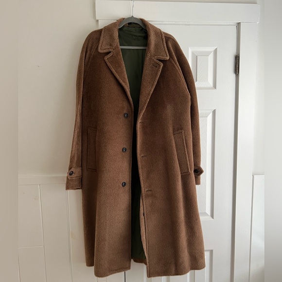 ITALIAN ALPACA BALMACAAN IN BROWN XL - Picture 1 of 6